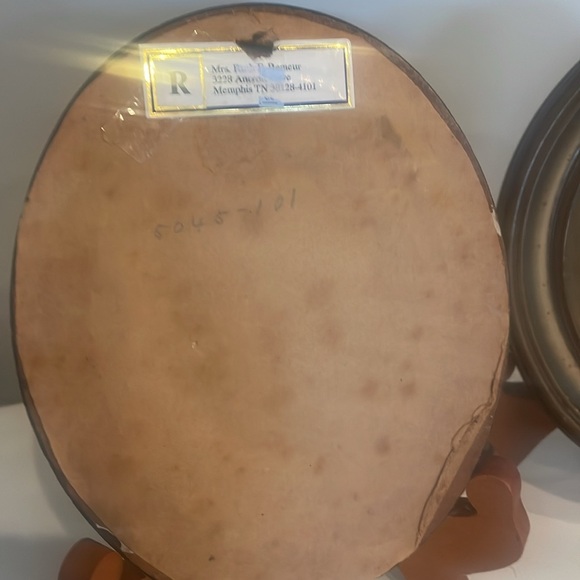 Little Dutch boy and girl framed prints oval frames vintage - Picture 4 of 4